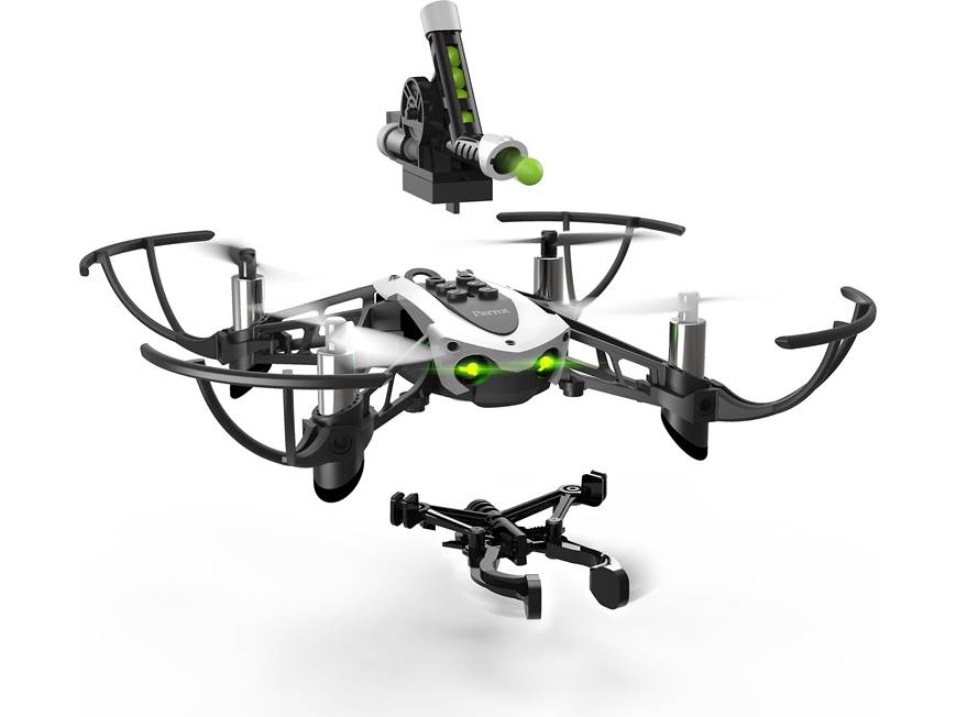 Parrot Mambo Quadcopter Minidrone with cannon and grabber