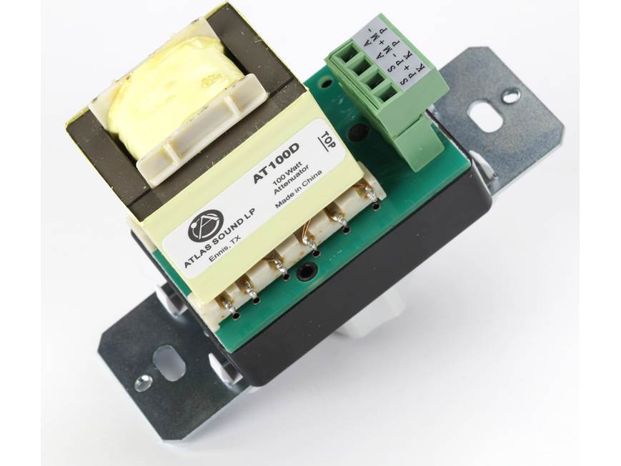 AtlasIED AT100D Plate mounted 100-watt attenuator at Crutchfield