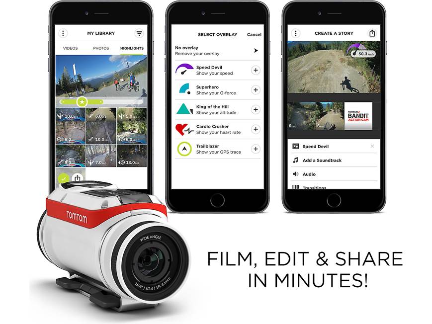 TomTom Bandit 4K Ultra HD action cam with Wi-Fi® at Crutchfield