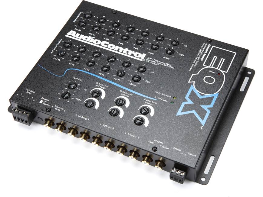 AudioControl EQX (Black) Stereo 13-band graphic equalizer with 2
