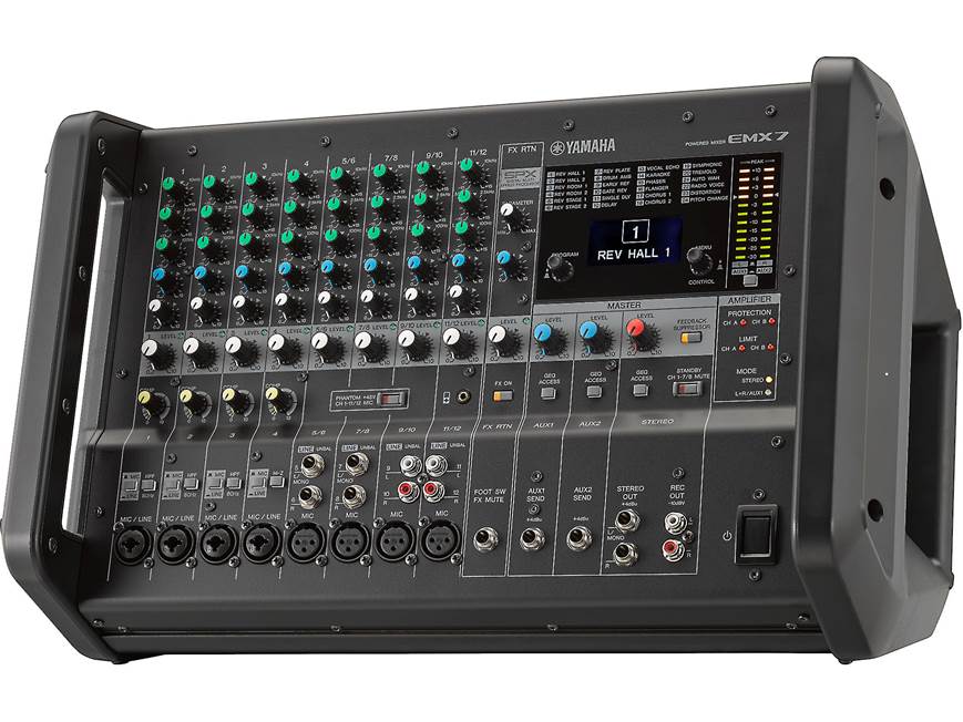 Yamaha EMX7 12-channel powered mixer with effects and 9-band EQ