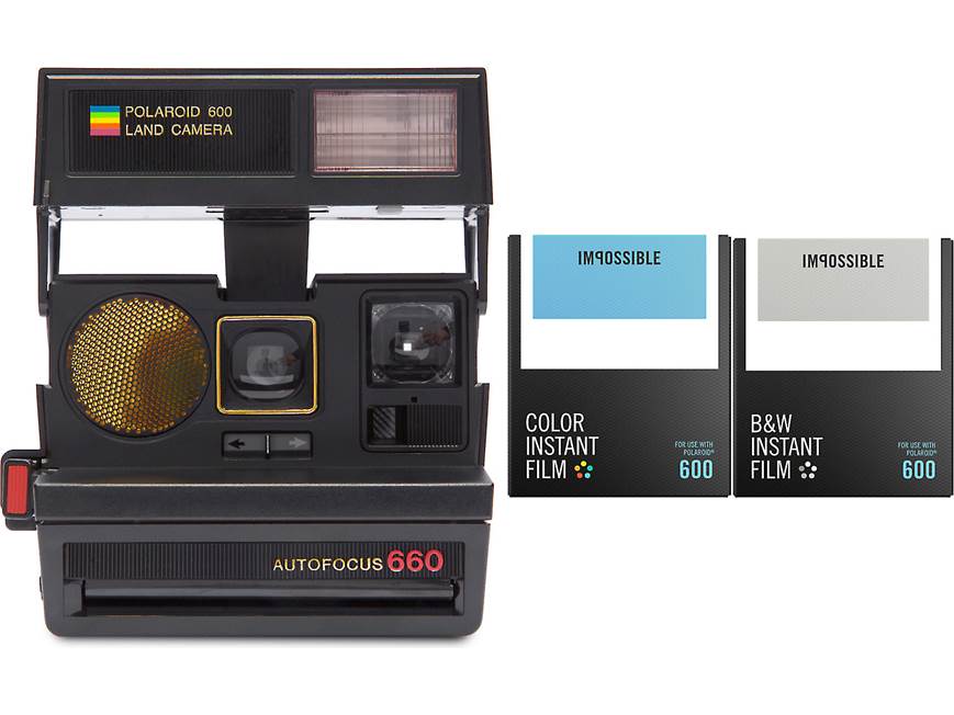 Impossible Sofortbildfilm für Polaroid 600 Kamera 8 Aufnahmen Third Man Records Edition schwarz Impossible Sofortbildfilm für Polaroid 600 Kamera 8 Aufnahmen Third Man Records Edition schwarz