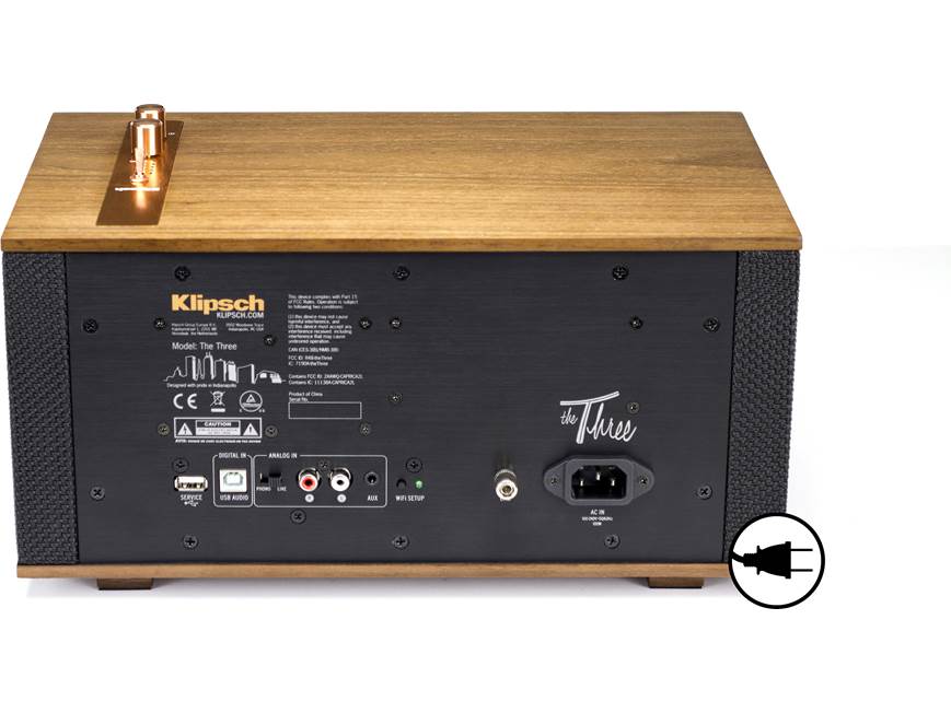 Klipsch The Three (Walnut) Wireless powered speaker system with