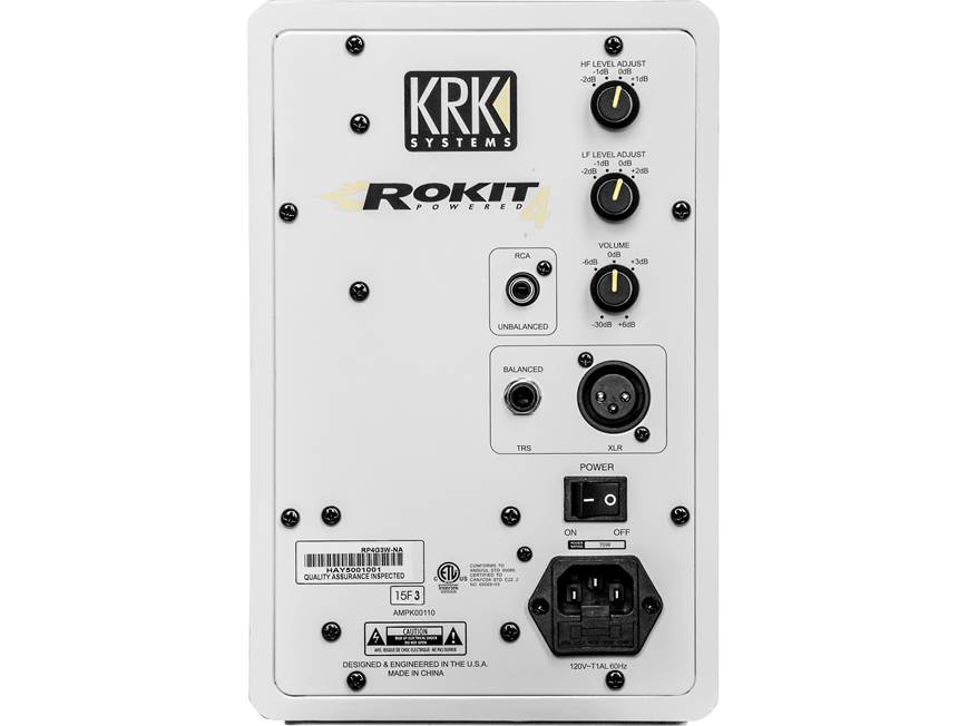 KRK ROKIT 4 G3 (White) 2-way powered studio monitor with 4