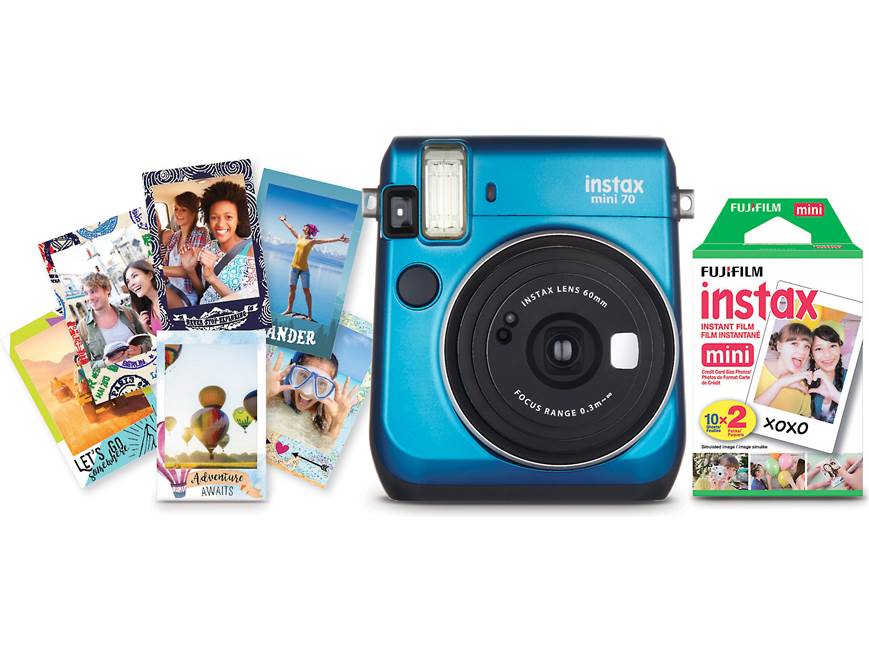 Fujifilm Instax Mini 70 Travel Bundle (Blue) Instant camera, film