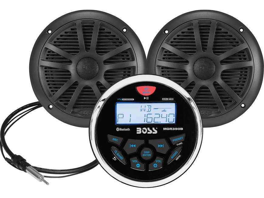 Boss MCKGB350B.6 (Black speakers) Marine audio package: Includes