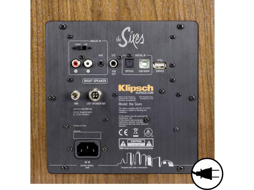 Klipsch The Sixes (Walnut) Powered bookshelf speakers with