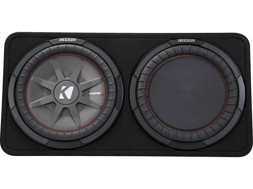 KICKER 43DC122 Comp Dual 12 Subwoofers In Vented Sub Box Enclosure, 2-Ohm