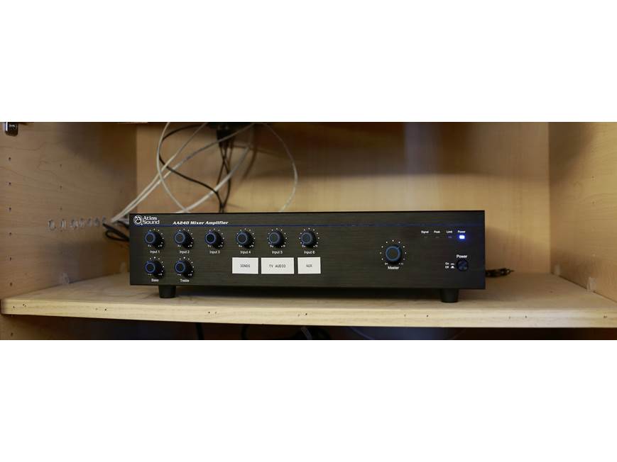 AtlasIED AA240 6-input commercial mixer/amplifier — 240W x 1 at
