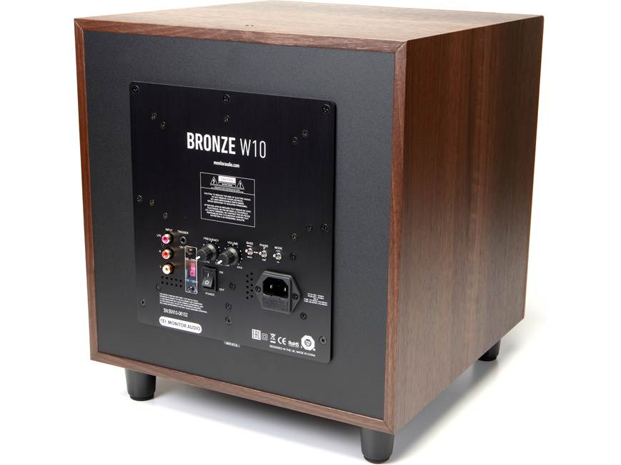 Monitor Audio Bronze W10 (Walnut Vinyl) Powered subwoofer (Walnut