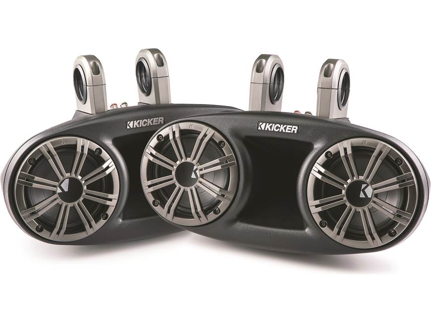Kicker KMT674 Marine tower long-throw speakers at Crutchfield