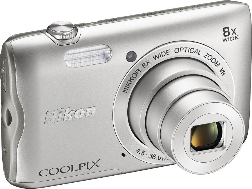 Nikon Coolpix A300 20-megapixel camera with 8X optical zoom, Wi-Fi