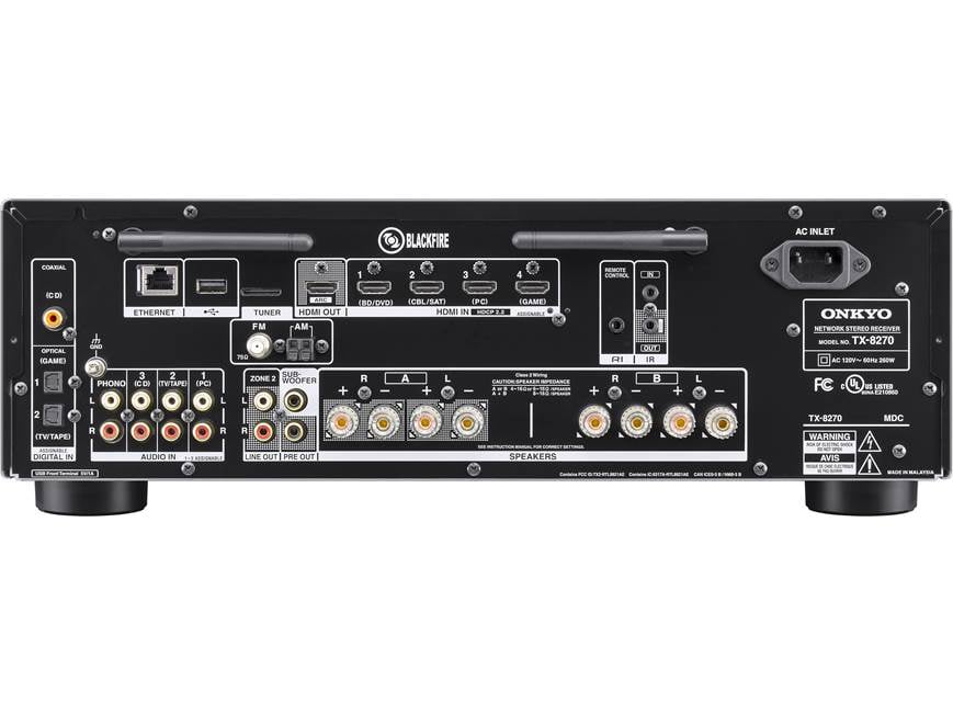 Onkyo TX-8270 Stereo receiver with HDMI connections, Wi-Fi