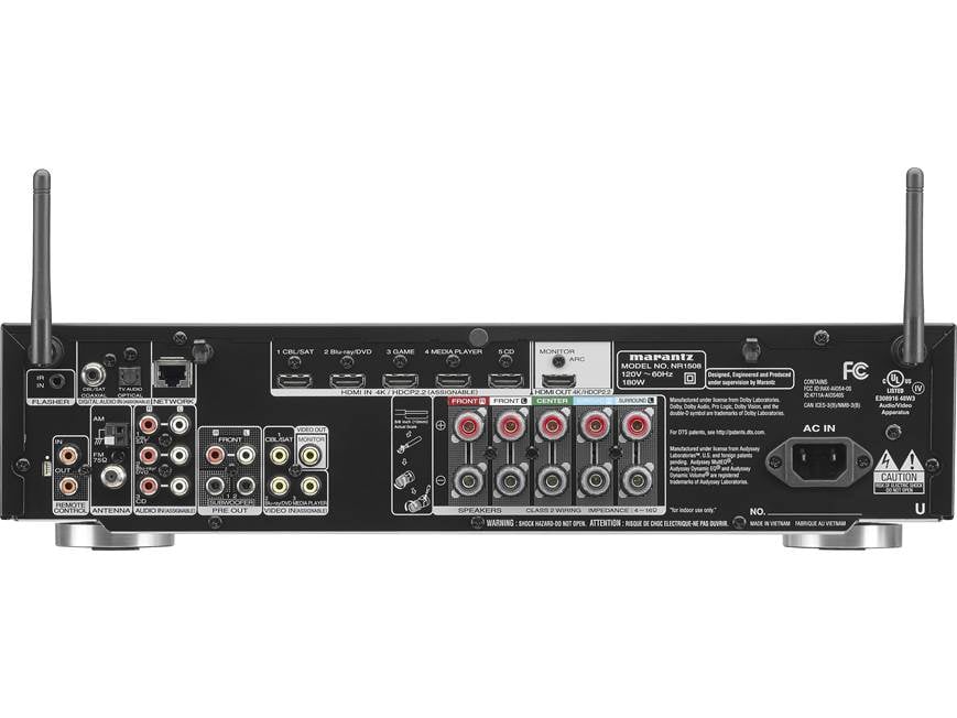 Marantz NR1508 5.2-channel home theater receiver with Wi-Fi