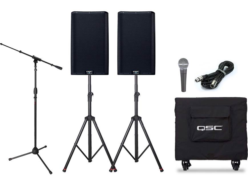 QSC DJ Party Bundle Includes QSC powered speakers, subwoofer