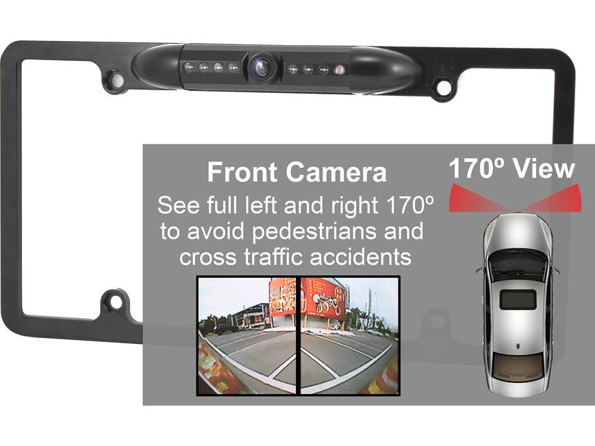 Atf Camera Frame Accele AVS-FR20K Front-view camera with license plate frame and dual ...