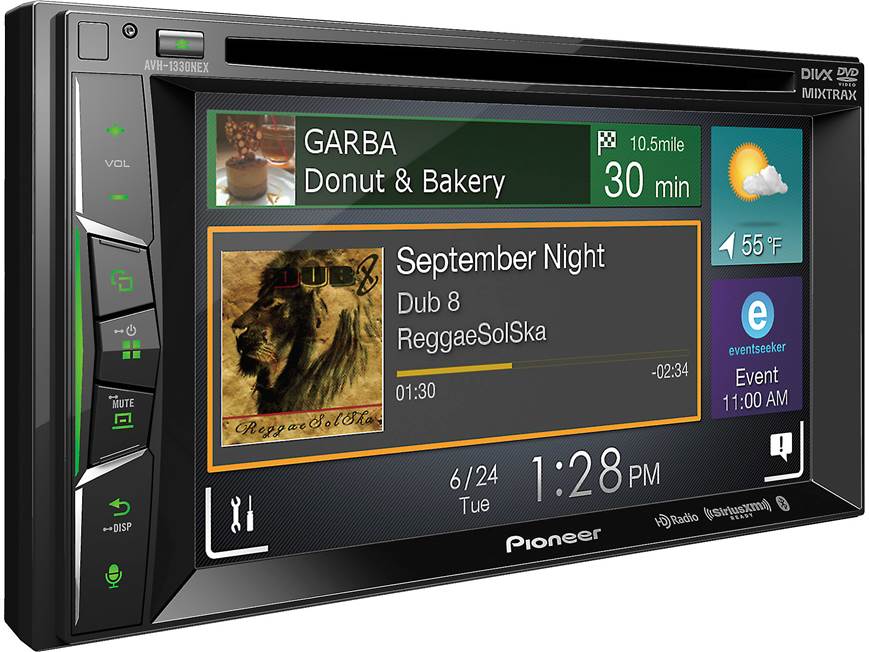 Pioneer AVH-1330NEX DVD receiver at Crutchfield