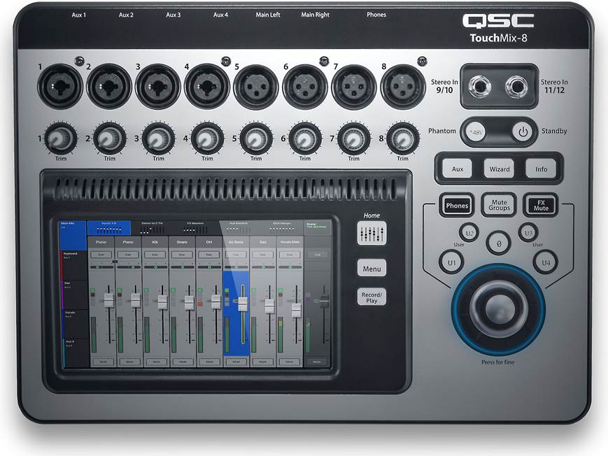 QSC TouchMix-8 8-channel digital mixer at Crutchfield