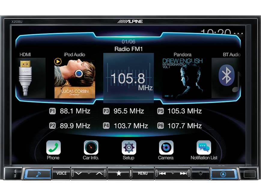 Alpine X208U Multimedia navigation receiver with 8