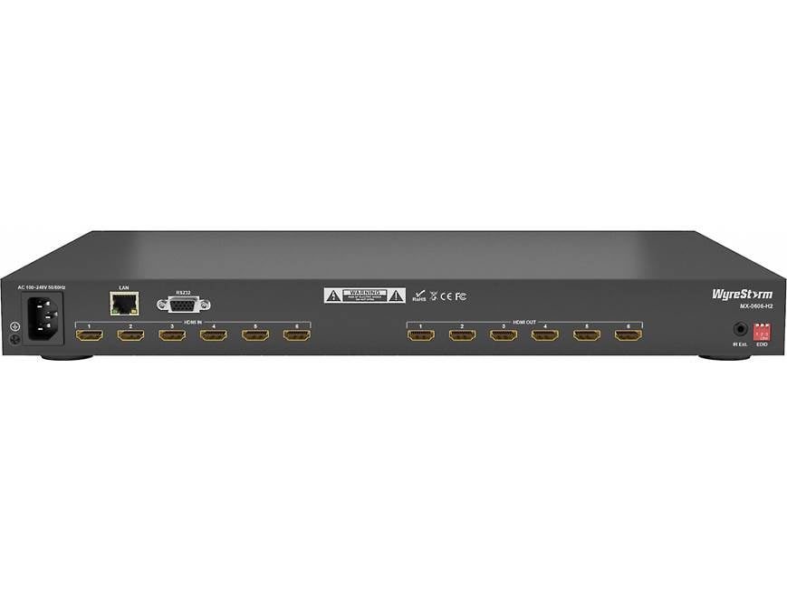WyreStorm MX-0606-H2 6-in/6-out HDMI matrix switcher with 4K and