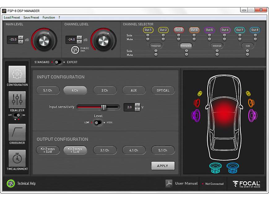 Focal FSP-8 8-channel digital signal processor at Crutchfield