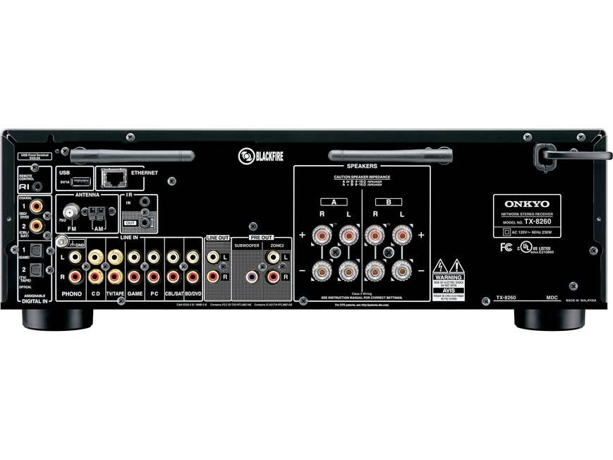 Onkyo TX-8260 Stereo receiver with Wi-Fi®, Bluetooth®, and
