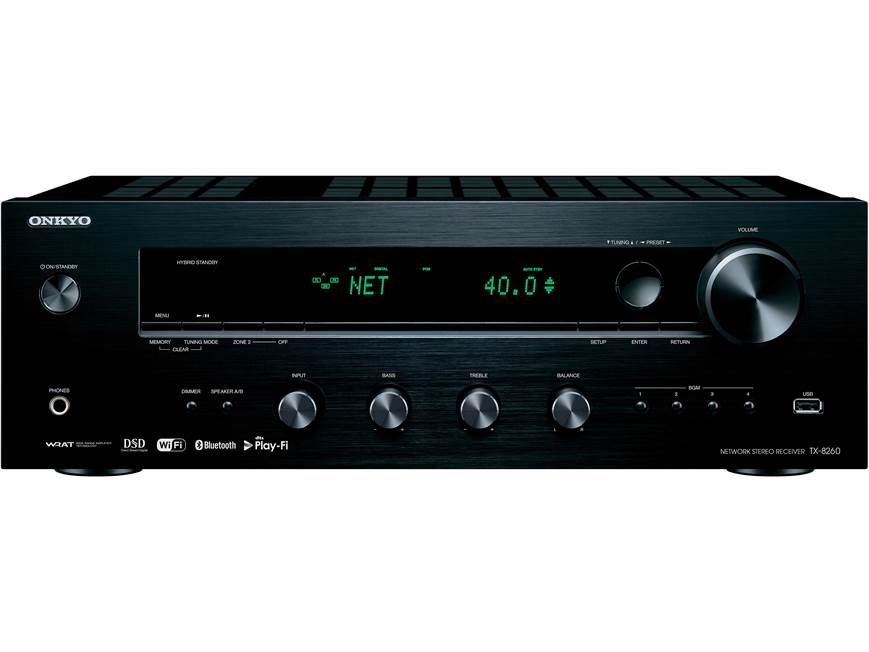 Onkyo TX-8260 Stereo receiver with Wi-Fi®, Bluetooth®, and