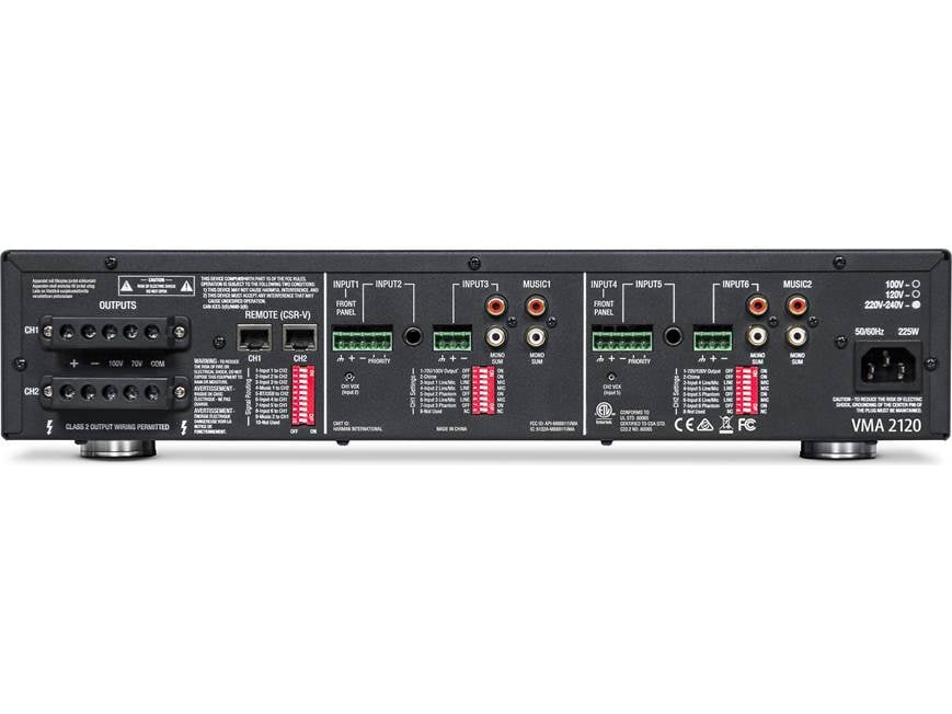 JBL VMA 2120 8-input commercial mixer/amplifier with Bluetooth