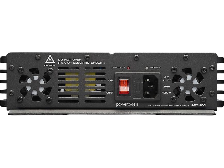 PowerBass APS-100 100-amp AC to DC power supply at Crutchfield