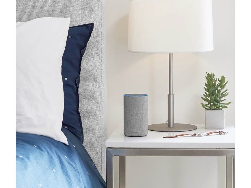 Amazon Echo (2nd Generation) (Sandstone Fabric) Voice-activated