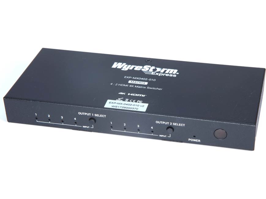 WyreStorm Express MX-0402 HDMI switcher (4-in/2-out) at Crutchfield