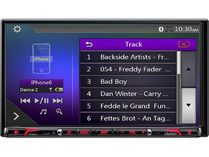 Clarion VX807 DVD receiver at Crutchfield