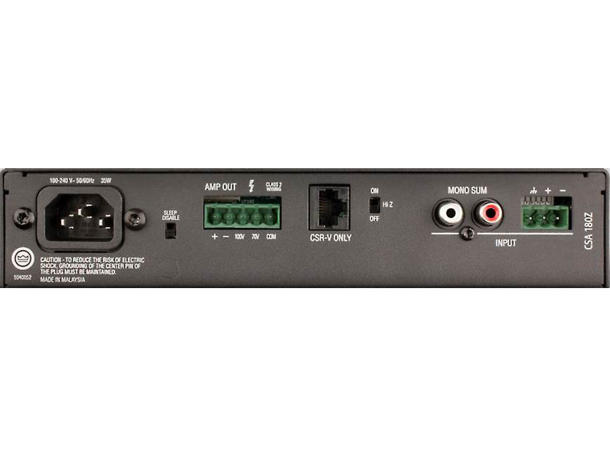 JBL CSA 180Z Power amplifier - 80W x 1 at 70V at Crutchfield