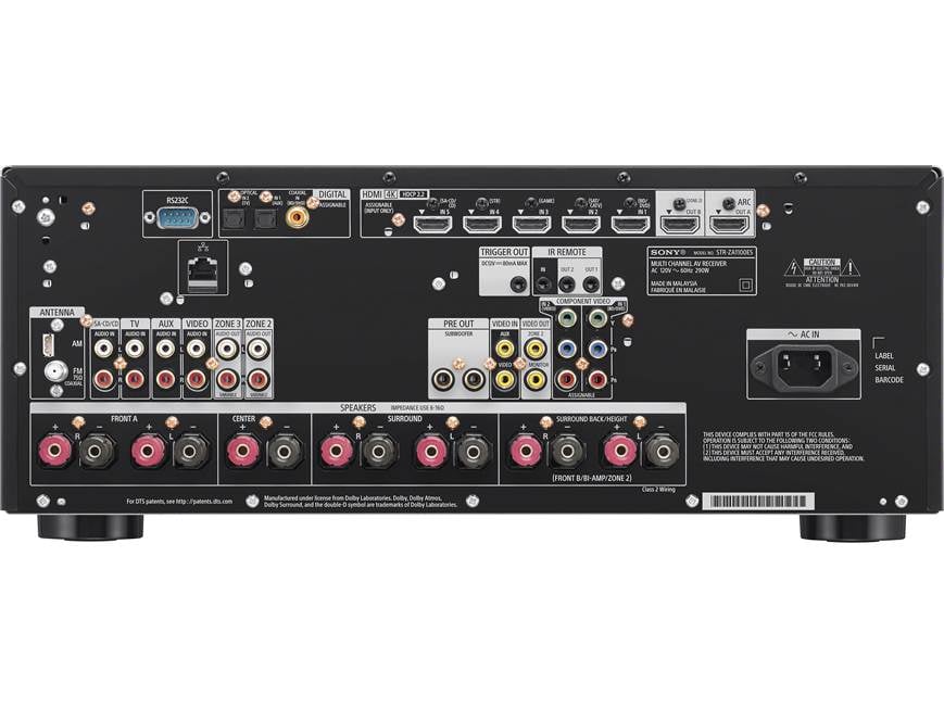 Sony STR-ZA1100ES 7.2-channel home theater receiver with Dolby