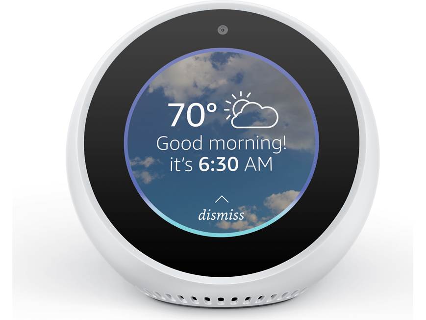 Amazon Echo Spot (White) Compact speaker with Alexa virtual
