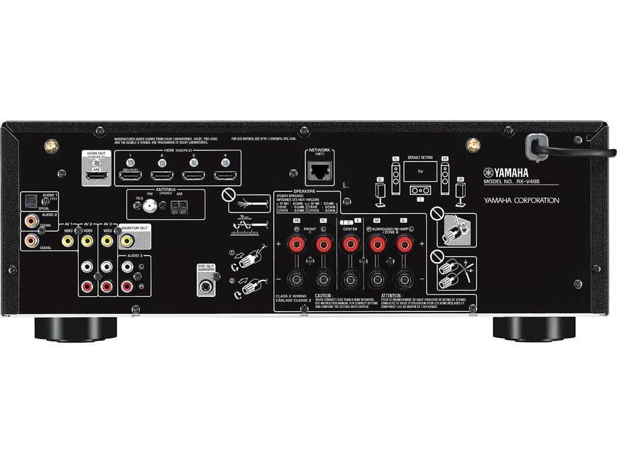 Yamaha RX-V485 5.1-channel home theater receiver with Wi-Fi