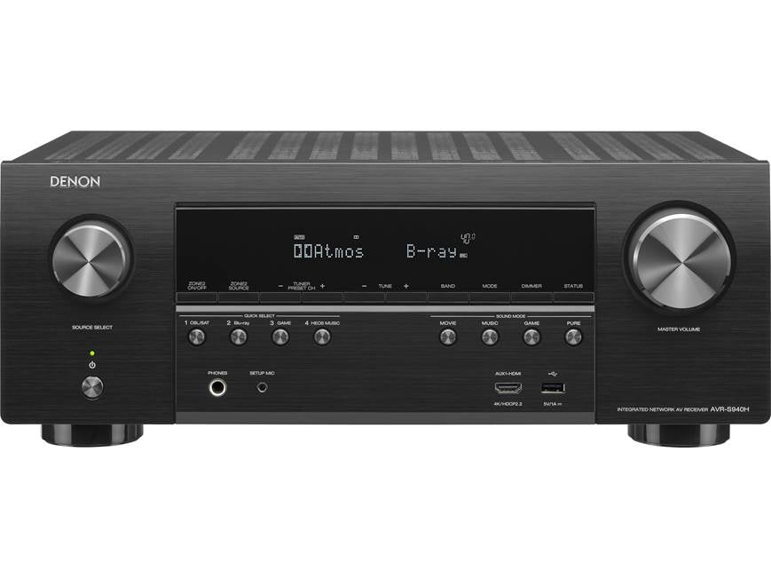 Denon AVR-S940H 7.2-channel home theater receiver with Wi-Fi