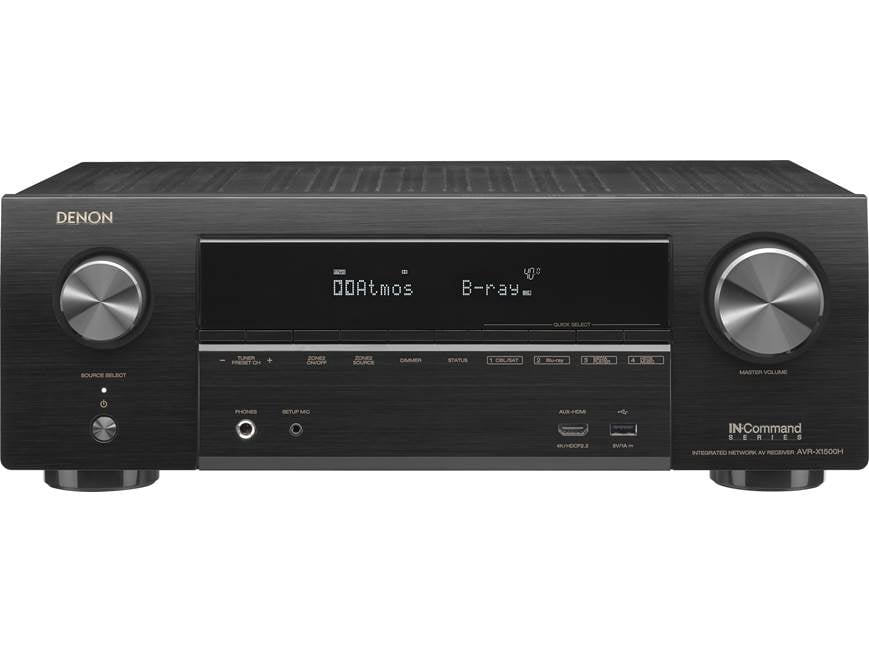 Denon AVR-X1500H 7.2-channel home theater receiver with Wi-Fi