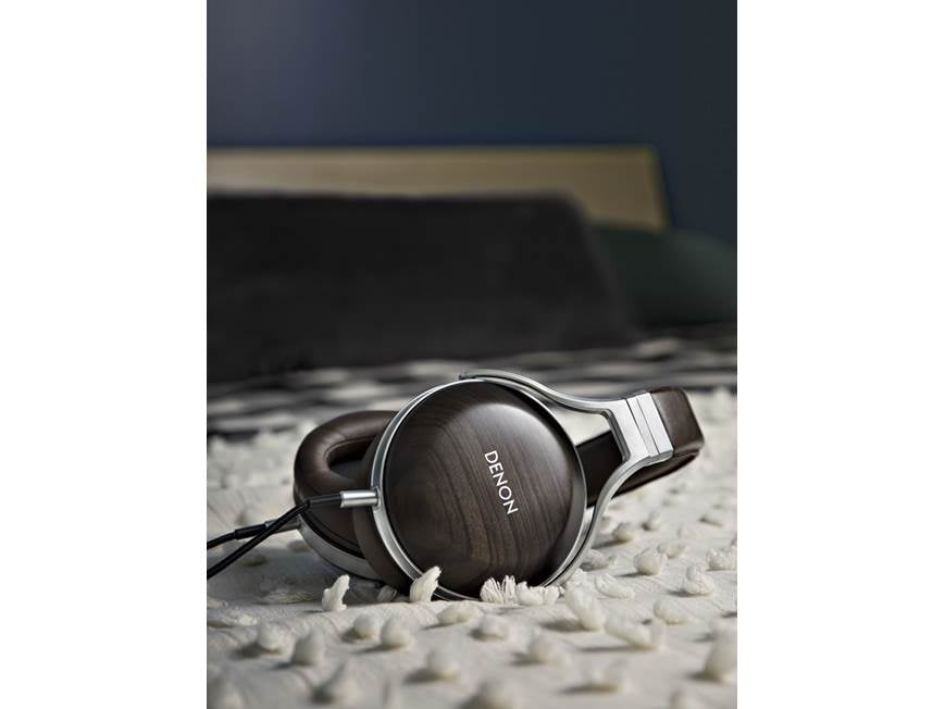 Denon AH-D5200 Over-ear zebrawood headphones at Crutchfield