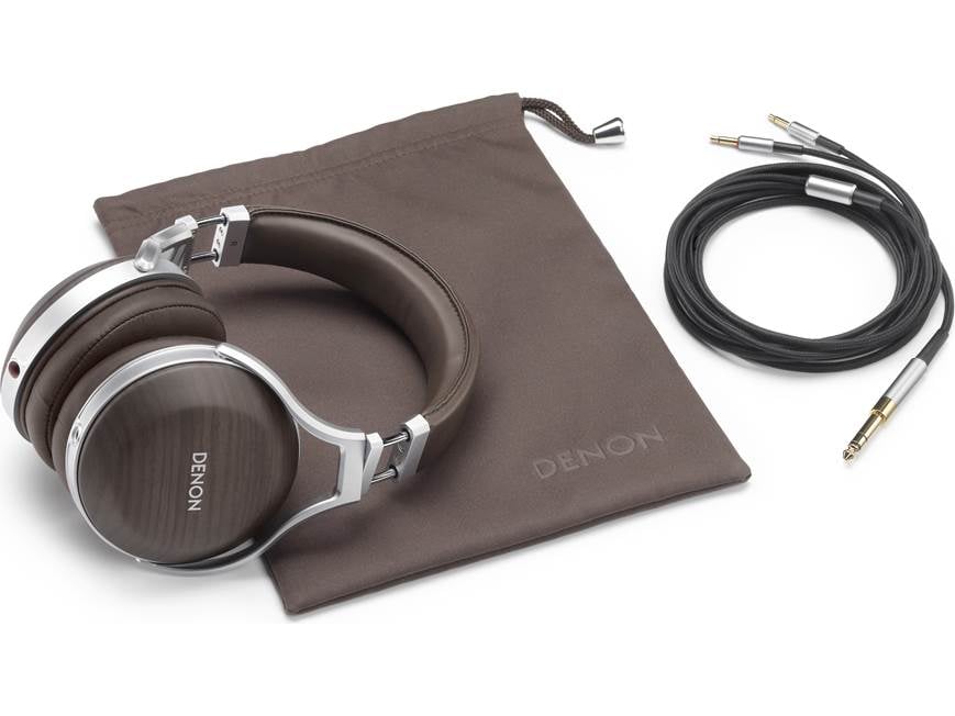 Denon AH-D5200 Over-ear zebrawood headphones at Crutchfield