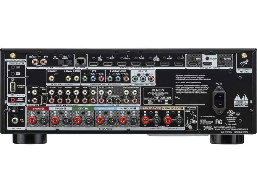 Denon AVR-X3500H 7.2-channel home theater receiver with Wi-Fi