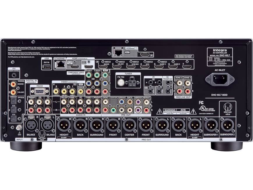 Integra DHC-60.7 Home theater preamp/processor with 7.2-channel