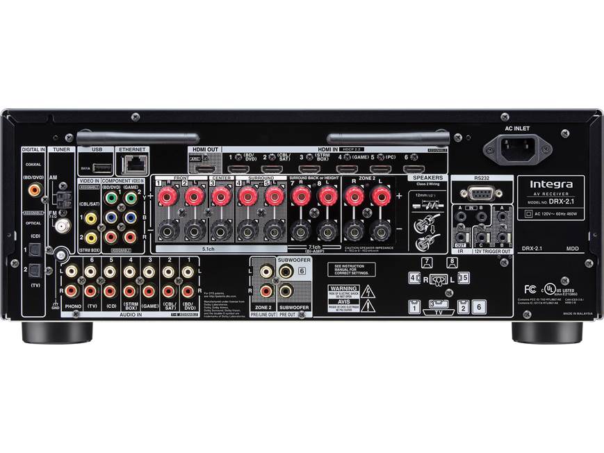 Integra DRX-2.1 7.2-channel home theater receiver with Wi-Fi