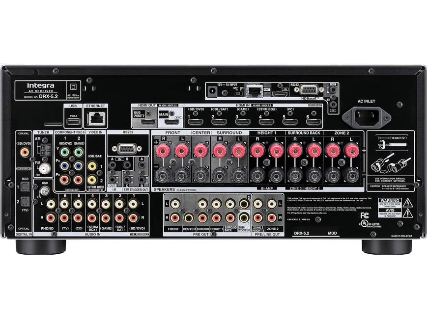 Integra DRX-5.2 9.2-channel home theater receiver with wired