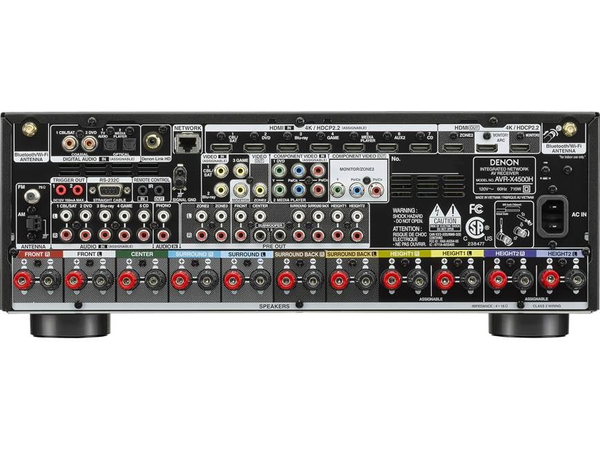 Denon AVR-X4500H 9.2-channel home theater receiver with Wi-Fi