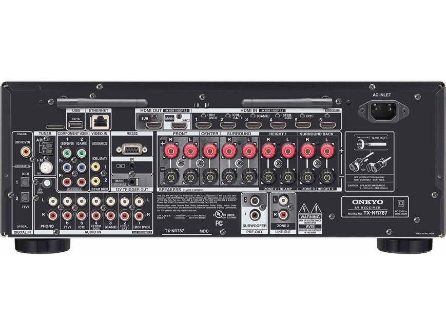 Onkyo TX-NR787 9.2-channel home theater receiver with Wi-Fi