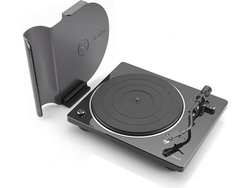 Denon DP-400 (Black) Semi-automatic belt-drive turntable with pre