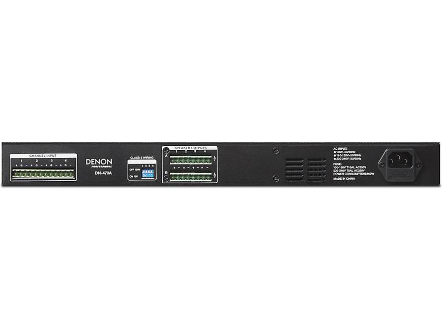 Denon DN-470A Power amplifier - 120W x 4 at 70V at Crutchfield