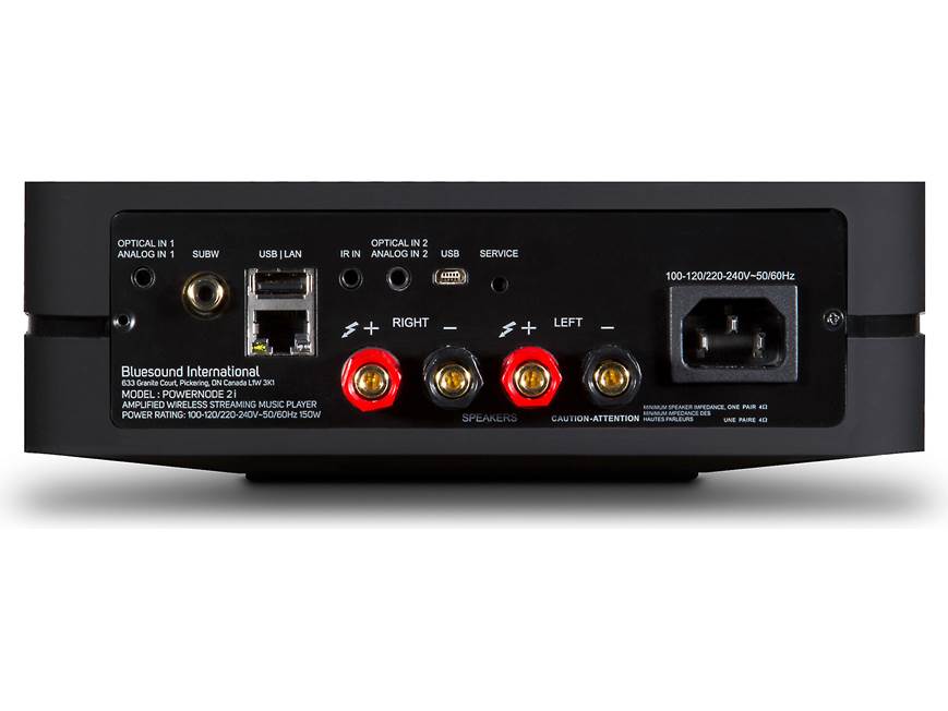 Bluesound Powernode 2i (Black) Streaming music player with built