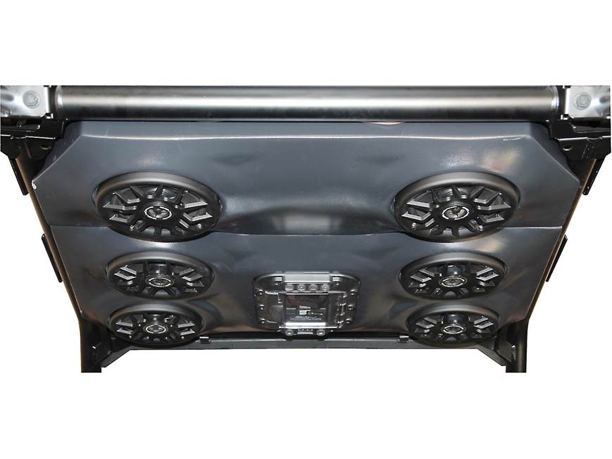 SSV Works 170-WP3-RZ3O4A Custom-fit overhead soundbar with a